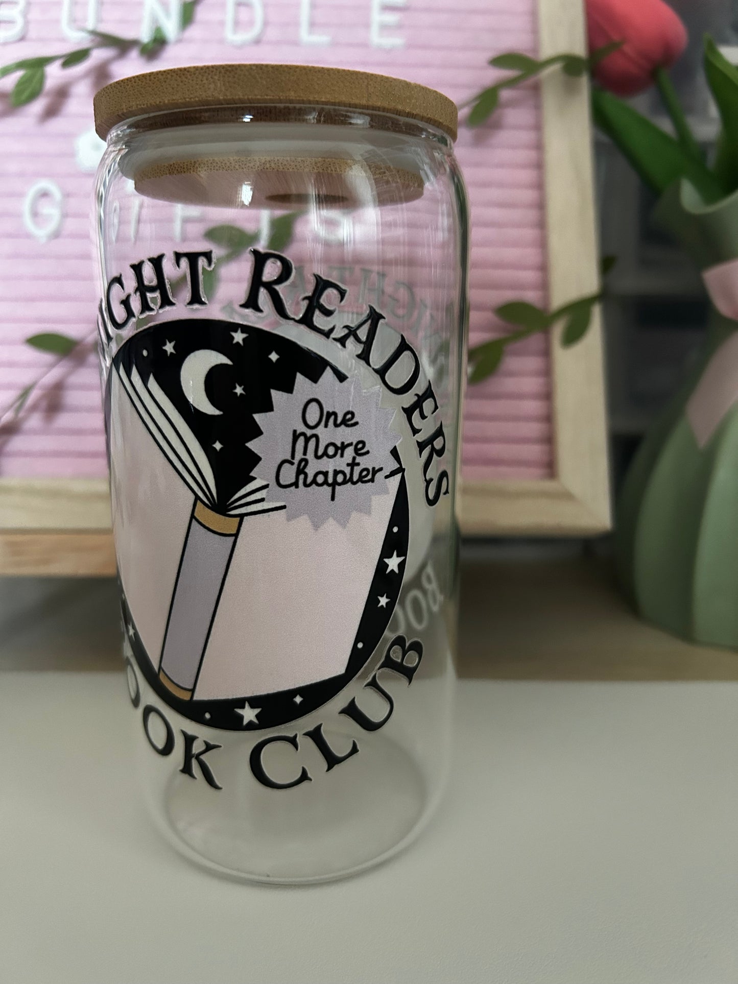 Libbey Glass Cup with Straw