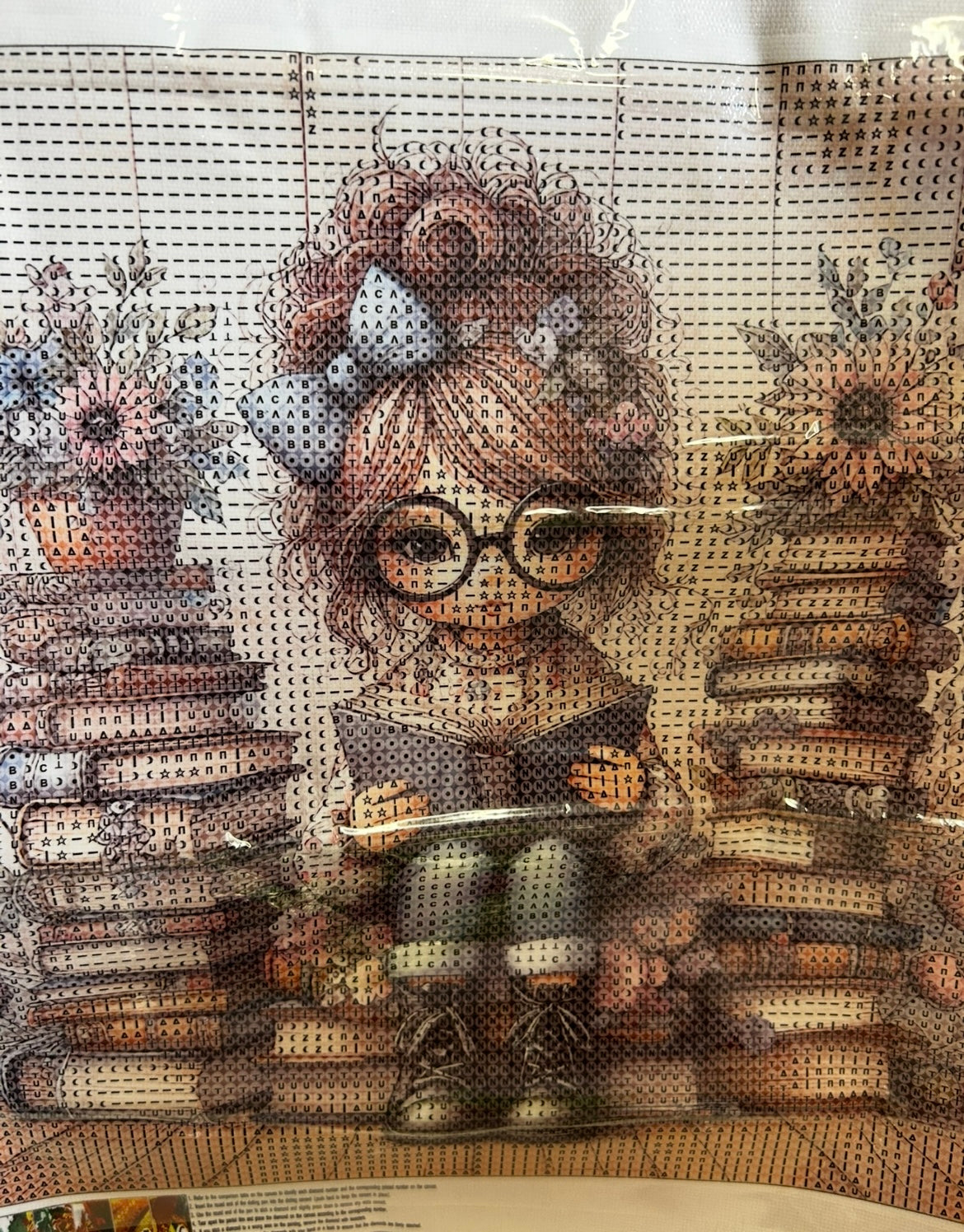 30x30cm Girl Reading Diamond Art Kit