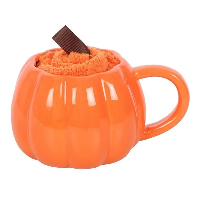 Cute Pumpkin Mug & Socks Gift Set