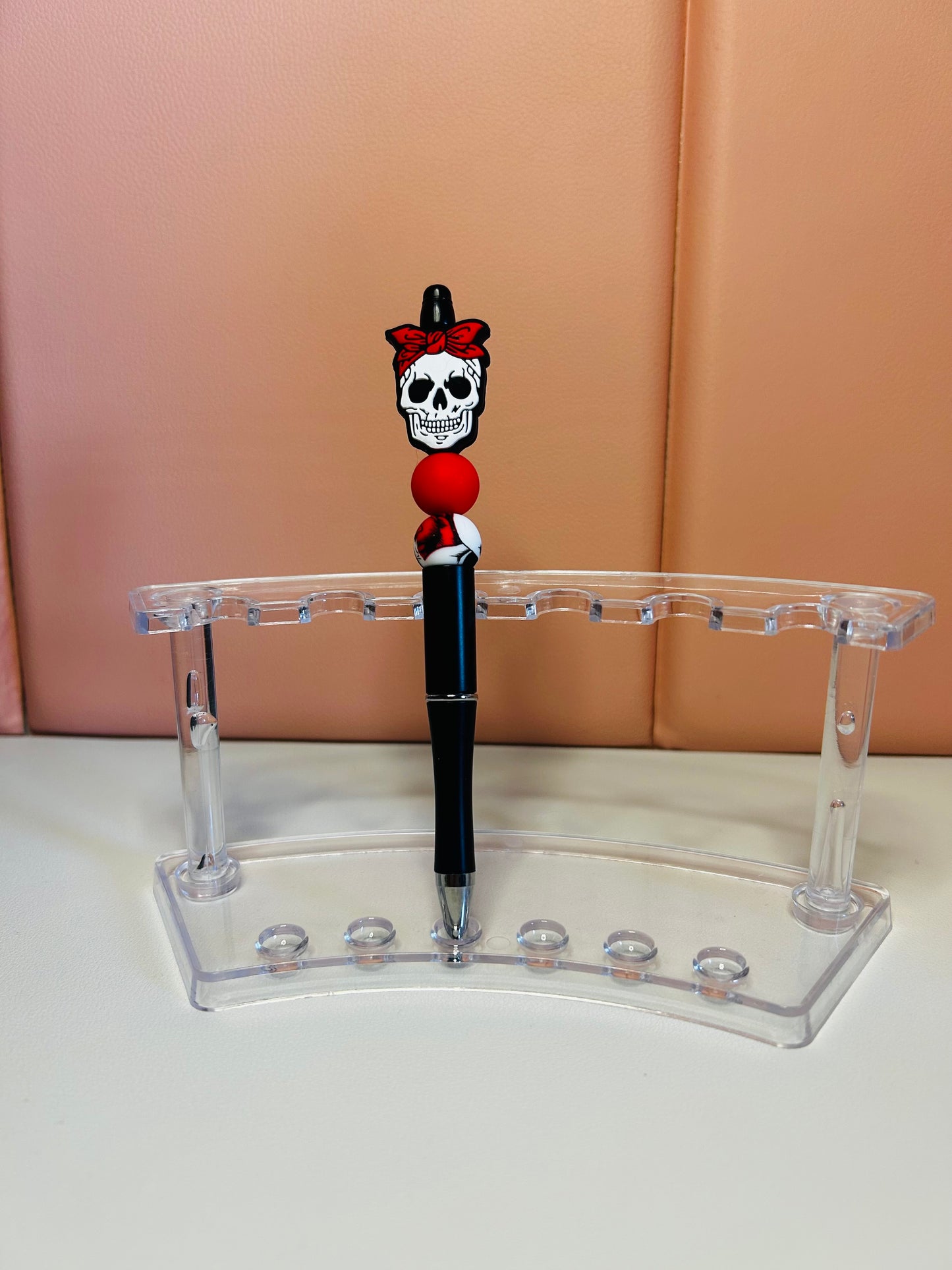 Handmade Gothic Skull Beaded Pen