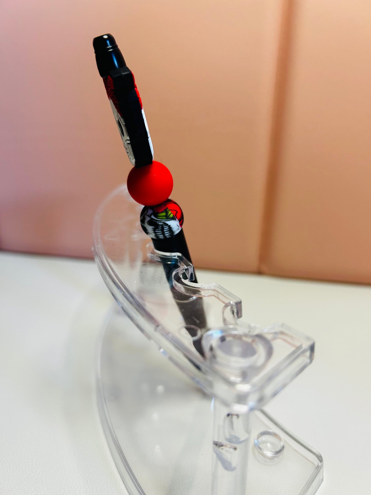 Handmade Gothic Skull Beaded Pen