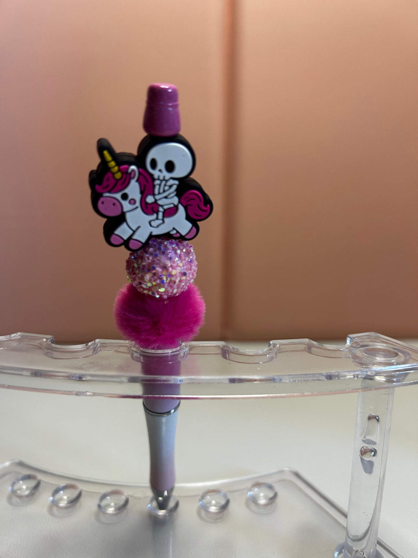 Handmade Skeleton & Unicorn Beaded Pens