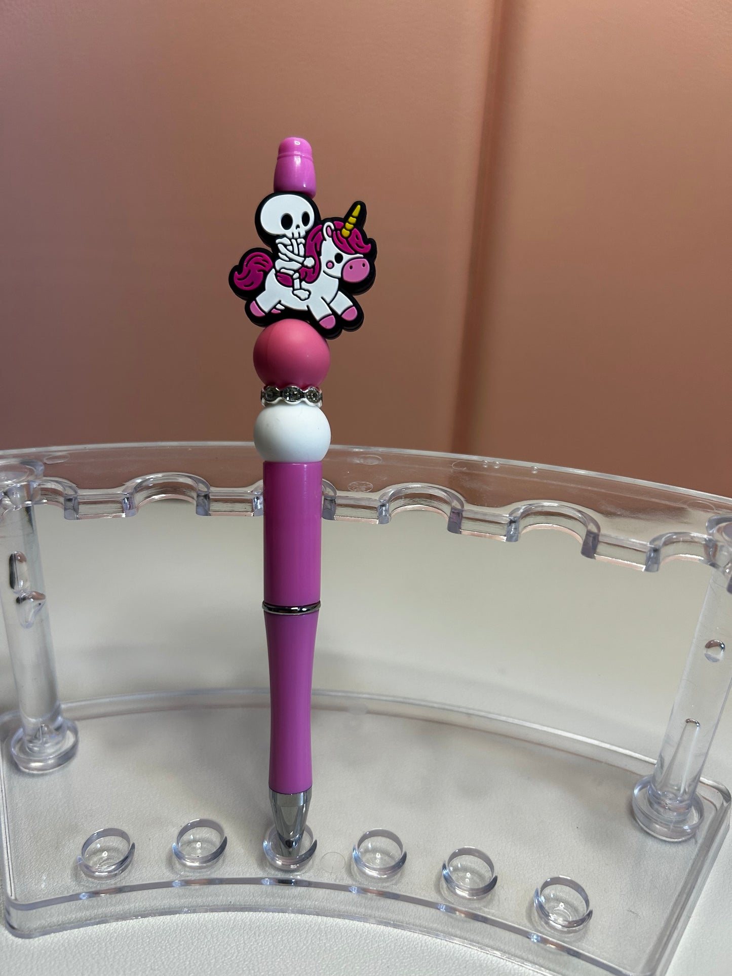 Handmade Skeleton & Unicorn Beaded Pens