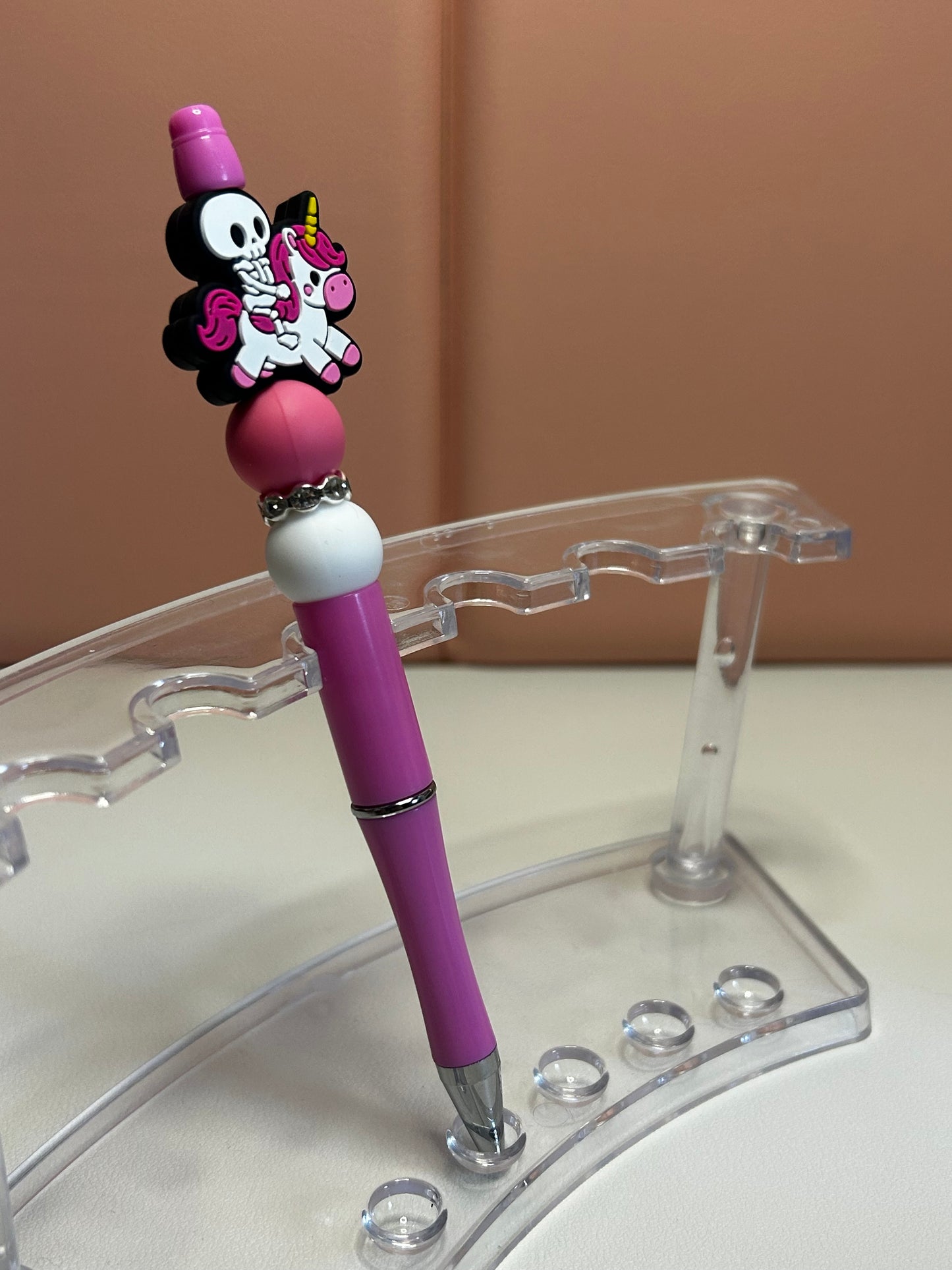 Handmade Skeleton & Unicorn Beaded Pens