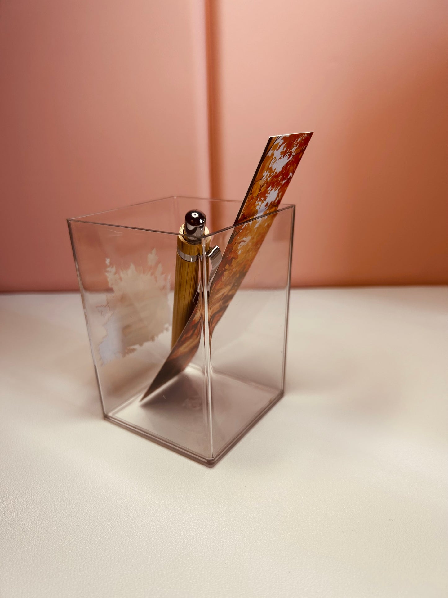 Handmade Autumn Themed Pen & Bookmark Holder