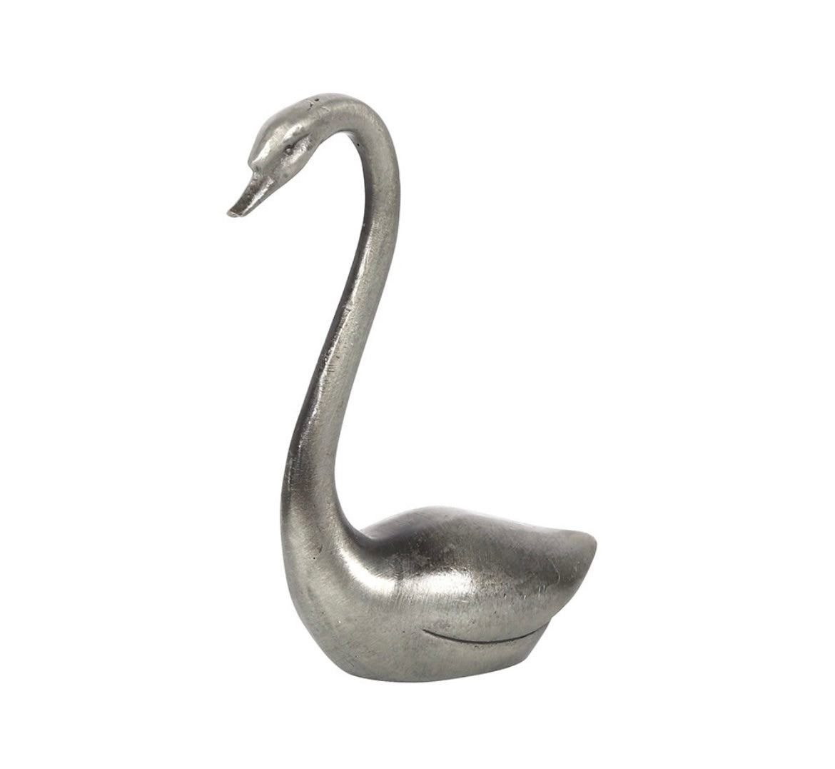 Metal Swan Delightful Ring Holder