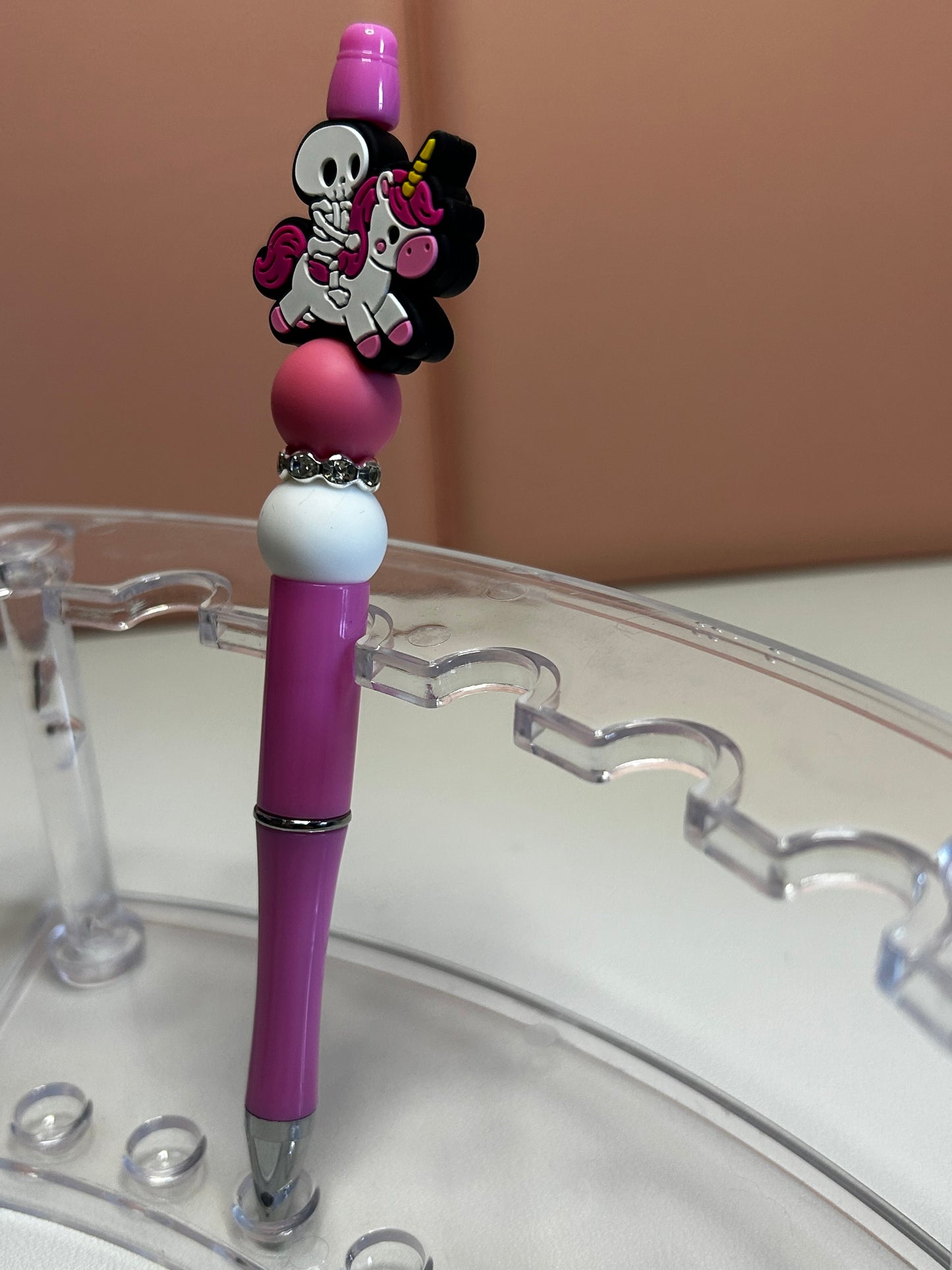 Handmade Skeleton & Unicorn Beaded Pens