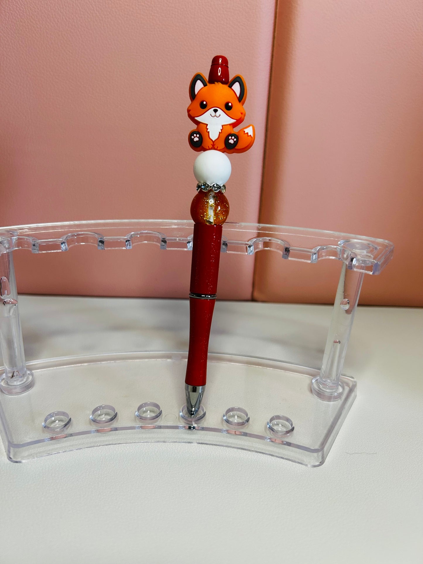 Handmade Fox Beaded Pen