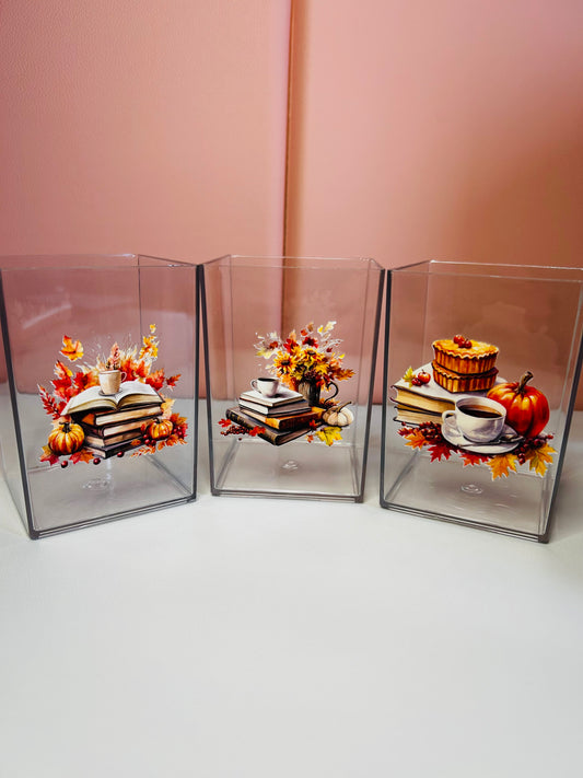 Handmade Autumn Themed Pen & Bookmark Holder
