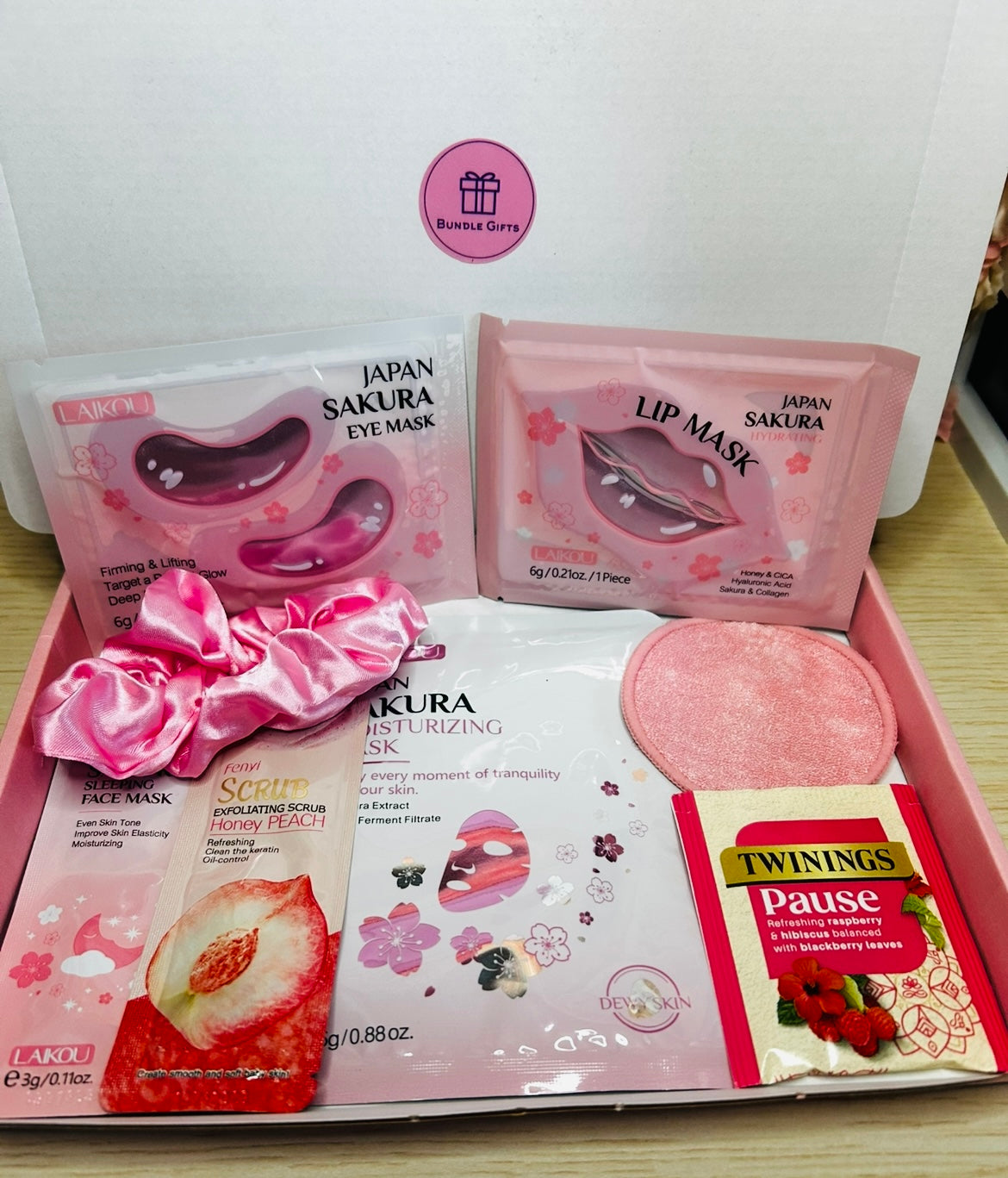 Midi Pink Sakura Pamper Letterbox Gift Bundle