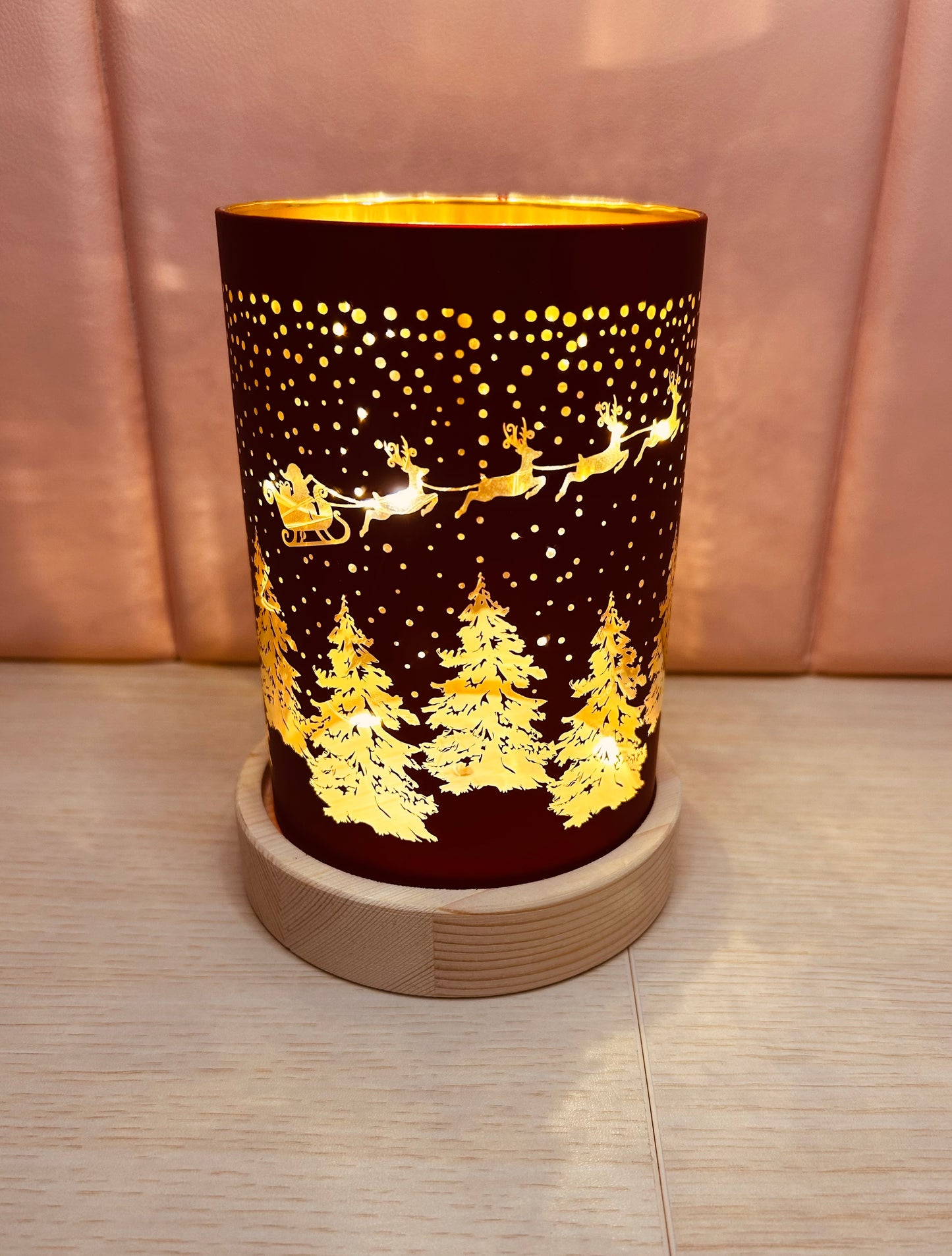 Christmas Santa Sleigh Light Up Scene