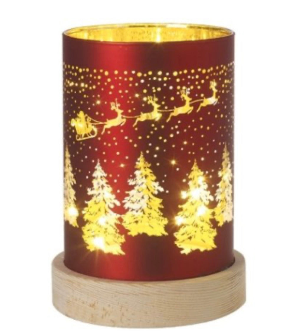 Christmas Santa Sleigh Light Up Scene