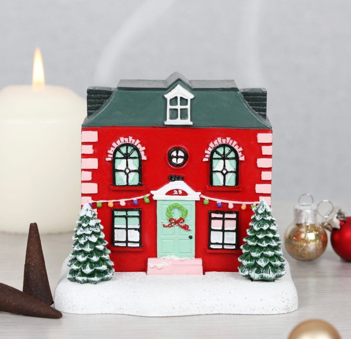 Christmas House Incense Cone Burner